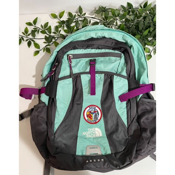 The North Face Recon Backpack Mint & Gray Padded Laptop - Picture 15 of 16